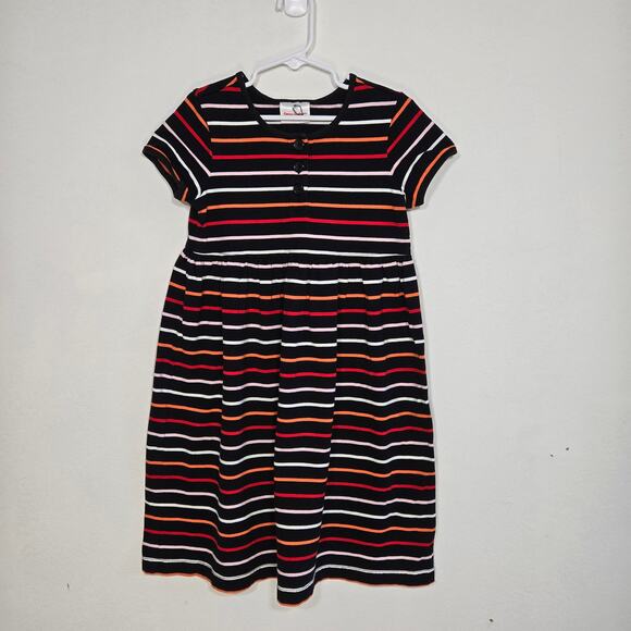 Hannah Anderson Multicolored Striped Girls Dress. Size 6-7 - Picture 1 of 11